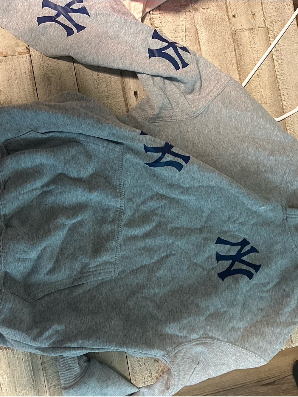 Gray Women’s Pullover Sweatshirt with NY Logos